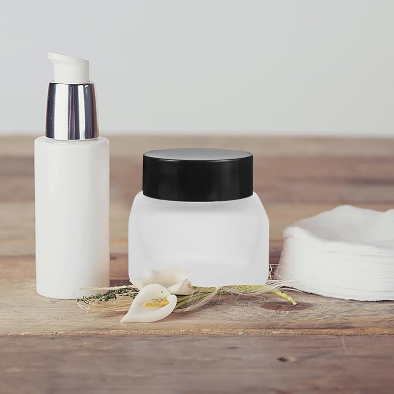 Beaupretty 50g غطاء أسود غير لامع حاوية كريم قابلة لإعادة التعبئة للسفر لمستحضرات الوجه ومستحضرات التجميل - Image 4